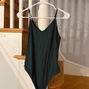 Dark Green Kids One Piece Swimsuit